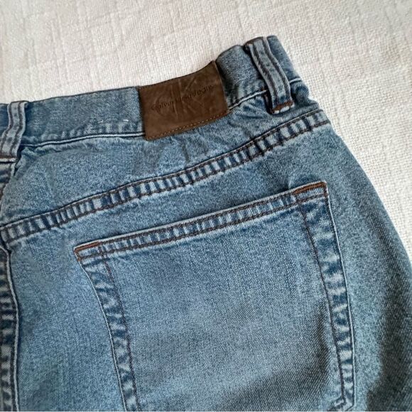 Calvin Klein Y2K Denim Shorts Blue High Waist Jorts SZ 10 - Picture 7 of 13